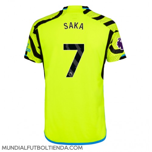Camiseta Arsenal Bukayo Saka #7 Segunda Equipación Replica 2023-24 mangas cortas